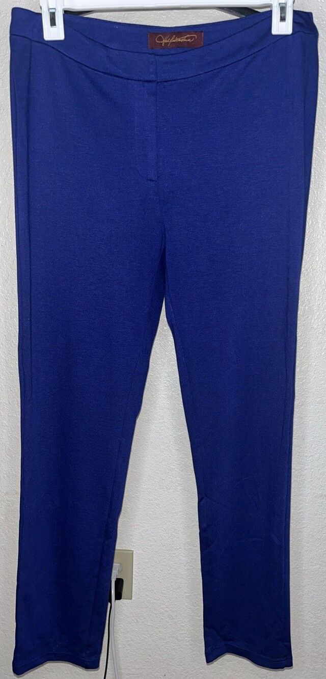 Hal Rubenstein Mid Rise Casual Dress Pants Women Sz 14 Blue